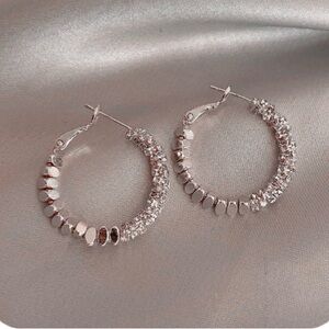 Elegant 925 Sterling Silver Hoop Earrings